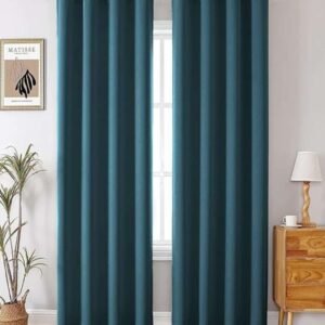 Ocean Calm Teal Blue Curtain
