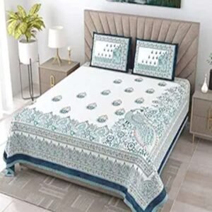 Royal Peacock Block Print Bedsheet